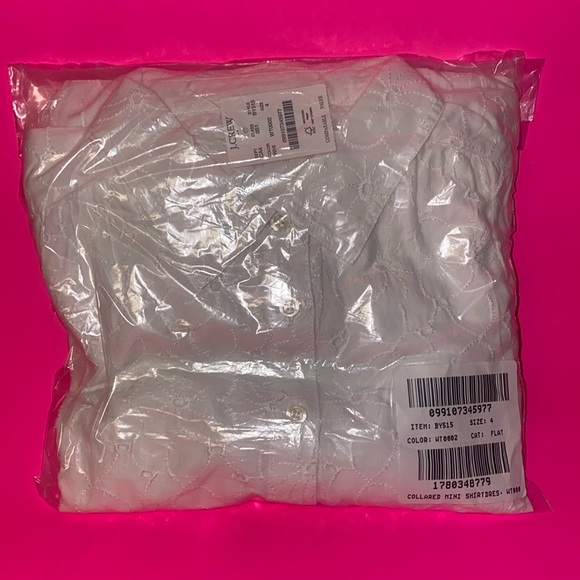 🆕 JCrew eyelet mini shirtdress, size 4 - Picture 7 of 11